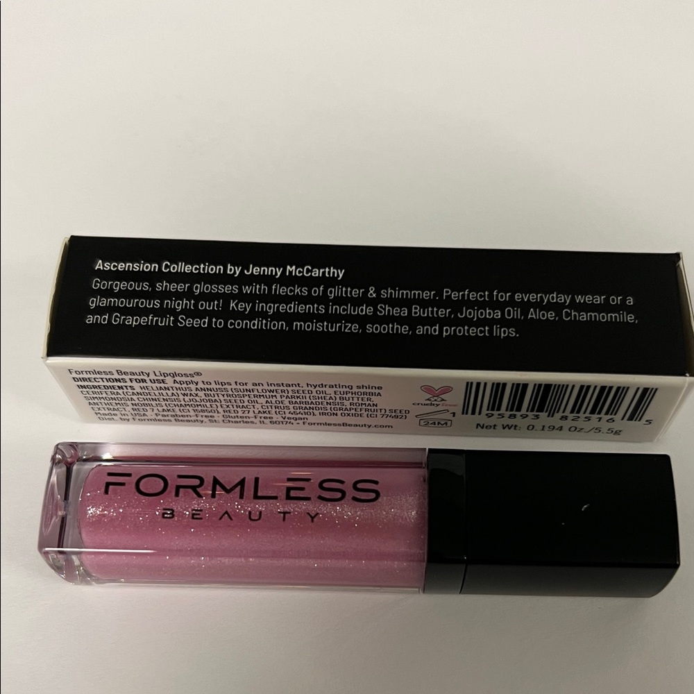 🆕Formless Beauty by Jenny McCarthy Shimmering Pink Lip Gloss in LOVE💕NIB💕 - Picture 3 of 6